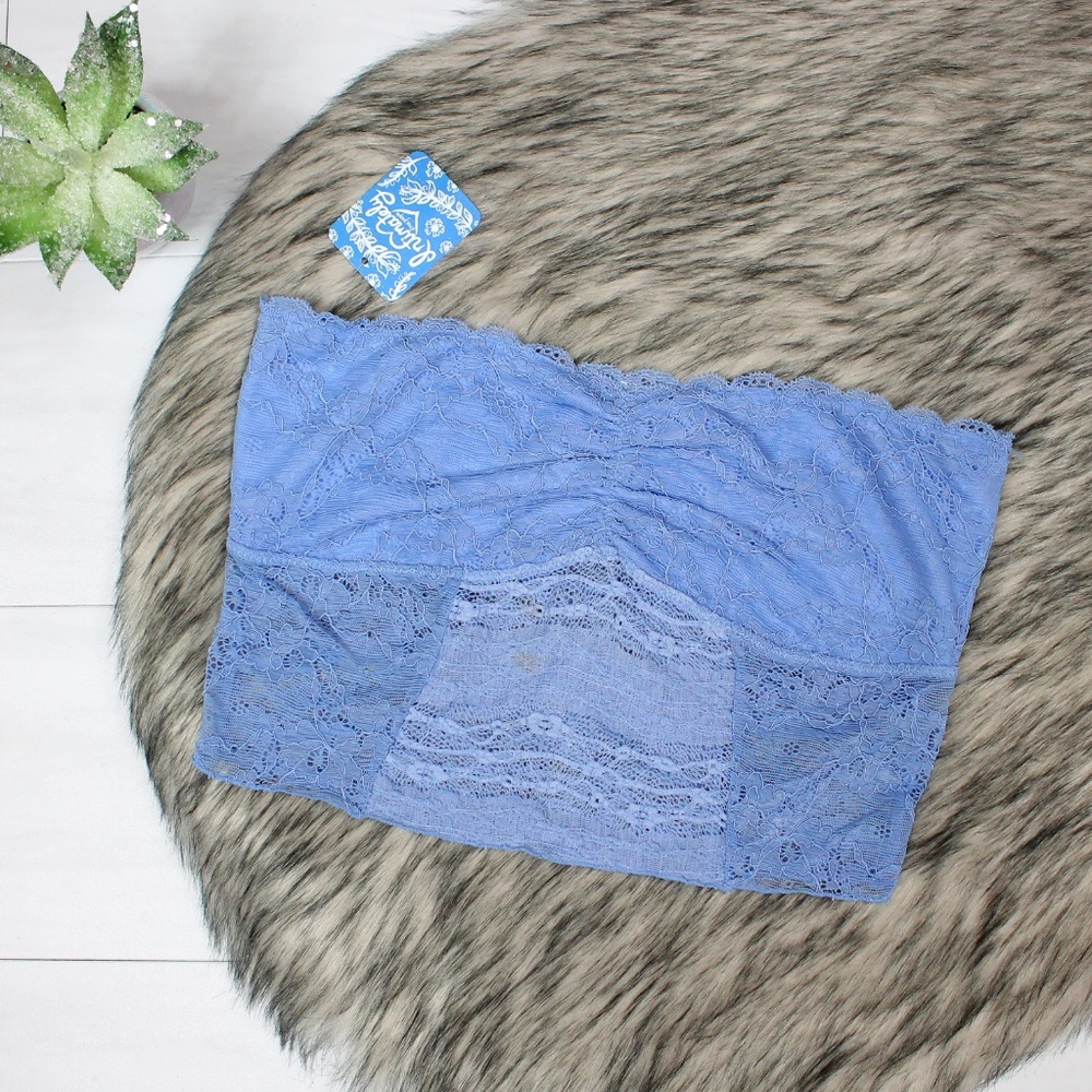 Free People True Blue Galloon Lace Bandeau Bra S